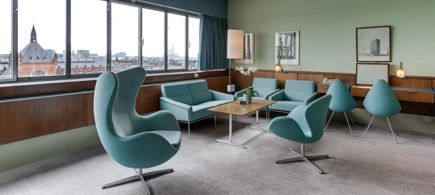Arne Jacobsens ikoniska suite på Radisson Collection Royal Hotel i Köpenhamn