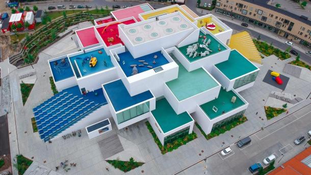 LEGO House in Billund, Denmark, seen from above