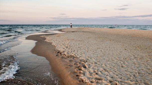 Grenen i Skagen på den yttersta spetsen av Nordjylland