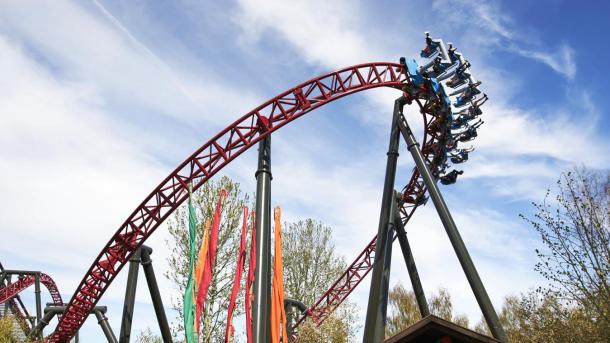 DrageKongen rollercoaster at amusement park Djurs Sommerland, Aarhus Region