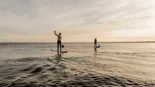 SUP stand up paddleboarding in Klitmøller, Denmark