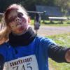 A girl dressed as a zombie at the zombie run race