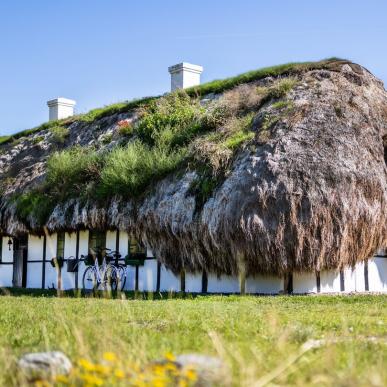 Hus med tångtak är en sevärdhet på mysiga Læsø i Nordjylland