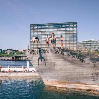 Islands Brygge harbour bath Copenhagen
